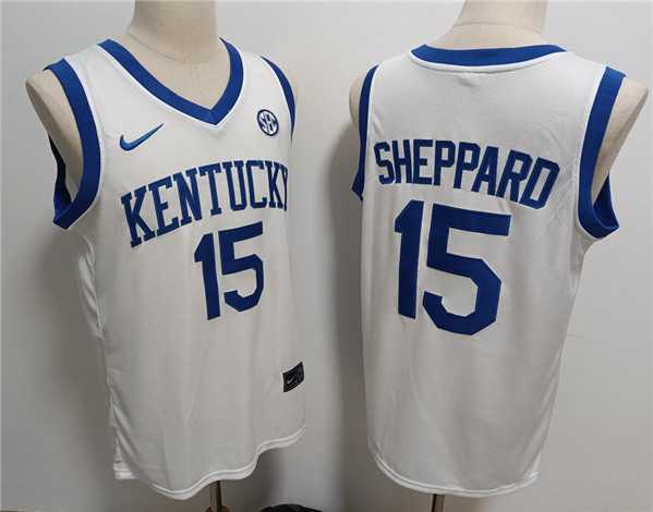 Men's Kentucky Wildcats #15 Reed Sheppard White Stitched Jersey,We sell and wholesale Men's Kentucky Wildcats #15 Reed Sheppard White Stitched Jersey on line form chian!